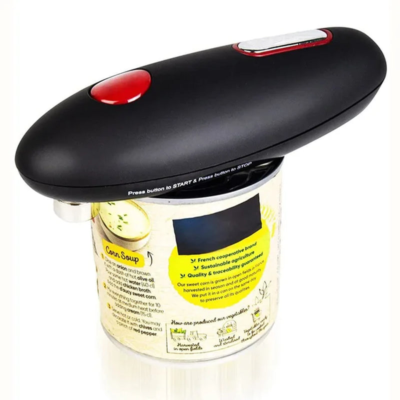 Portable Electric Can Opener: One-Touch Automatic Jar, Bottle, and Can Opener - Hands-Free Kitchen Tool for Effortless Opening