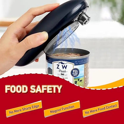 Portable Electric Can Opener: One-Touch Automatic Jar, Bottle, and Can Opener - Hands-Free Kitchen Tool for Effortless Opening